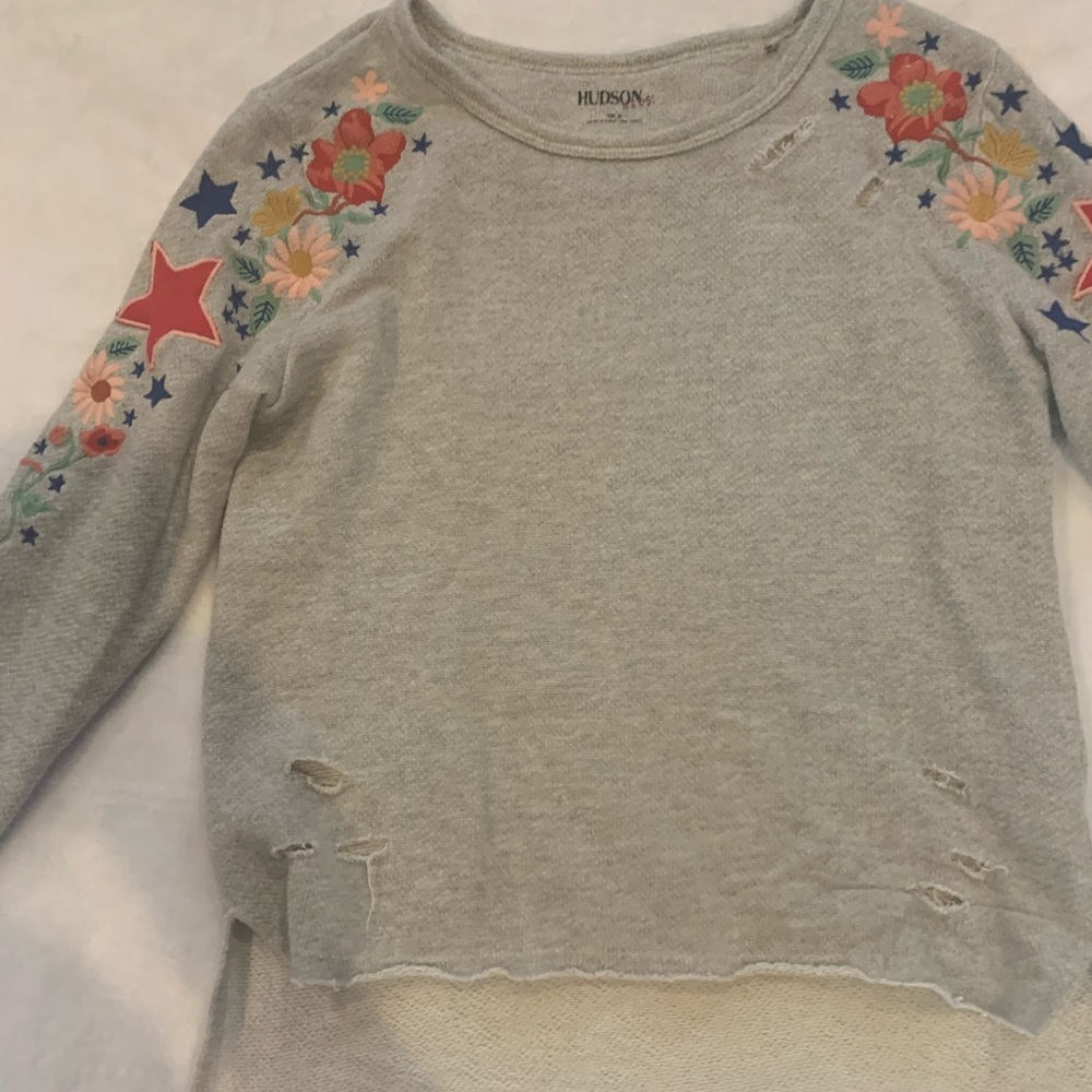 Hudson kids girls distressed sweatshirt